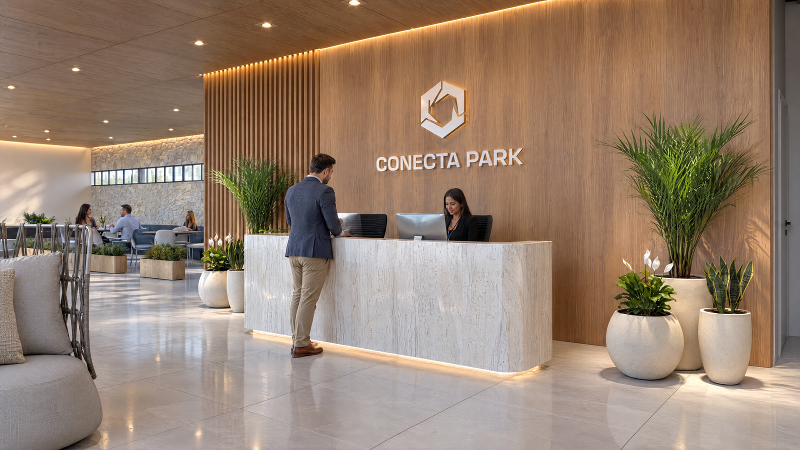 Recepção do Conecta Park